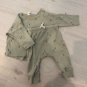 Quincy Mae Sage Green Kids Set